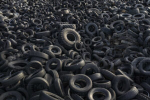 Mountains of Tires in a Landfill in the Colorado Plains