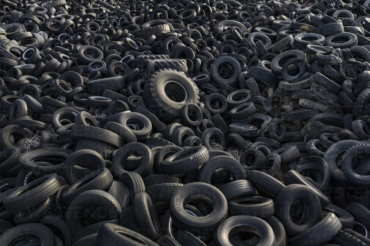 Mountains of Tires in a Landfill in the Colorado Plains