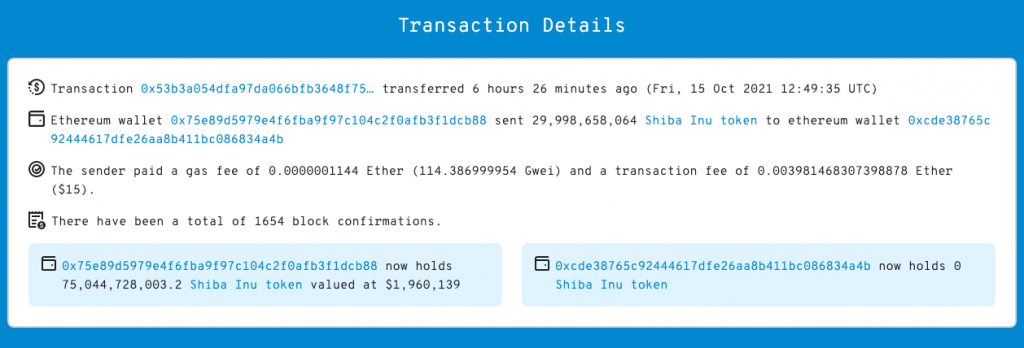 1,9 milyon dolar değerinde SHIB token alımı