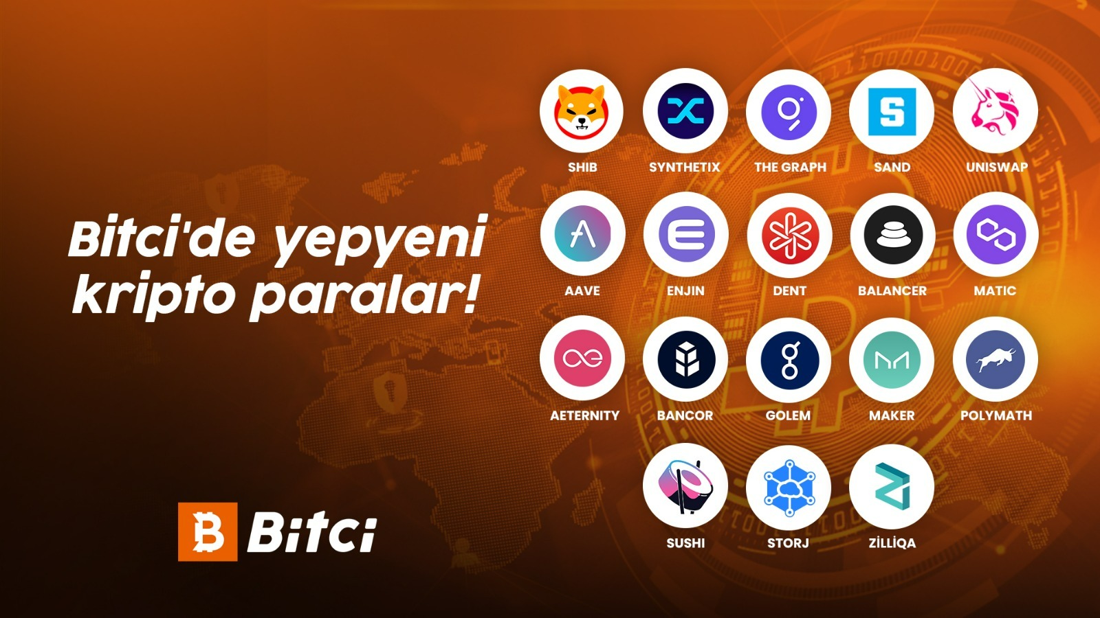 Dev Türk Borsası Bitci.com, 10 Yeni Altcoin Çiftini Listeledi!