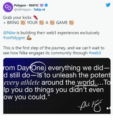 Sıcak Gelişme: Nike, Bu Web3 Coin ile Ortak Oluyor!