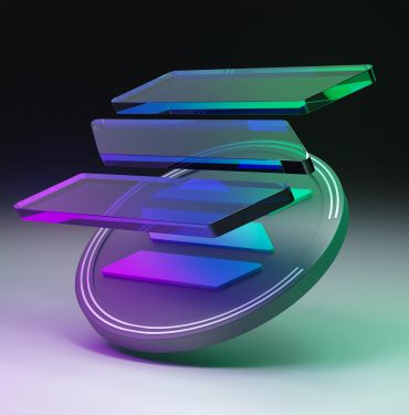 Solana logo and SOL coin. 3D render